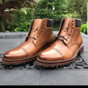 Johnston & Murphy 'Karnes' Brogue Cap toe Boots